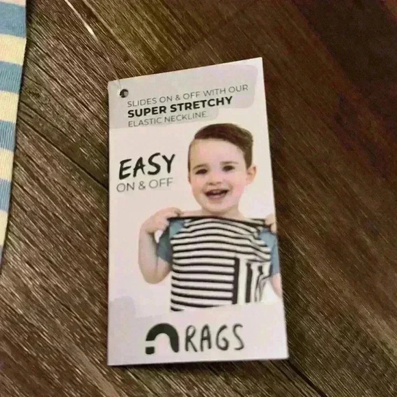 New Rags to Raches Striped Romper 3-6 months - Picture 3 of 4